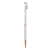 Crystalline Silk ballpoint pen, Infinity, Pink lacquered, Rose gold-tone plated